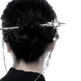 Cifeeo Vintage Chinese Style Hairpins Hair Stick Women Metal Glaze Hair Fork Hair Chopsticks Woman Girls Jewelry Accessories 2023