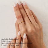 Cifeeo Classic Style Stacking Stainless Steel Rings For Woman Fashion Charm Jewelry Size 5 6 7 Jewelry Finger Accessories Gifts