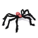 Cifeeo   1Pcs 30Cm/75Cm Halloween Giant Spider Scary Red Eyes Animal Bar Haunted House Garden Home Halloween Horror Decoration