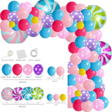Back to school Cifeeo  Balloons Arch Kit Ice Cream Candy Birthday Party Decorations For Girl Kids Candyland Lollipop Party Supply Happy Birthday Banner