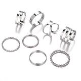 Cifeeo 3-16PC Fashion Ring Sets For Women Vintage Punk Gothic Finger Jewelry Fine Jewelry  Boys Girls Party Gifts