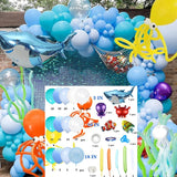 Back to school decoration Cifeeo  164Pcs/Set Ocean World Birthday Party Decorations Balloons Garland Kit Octopus Foil Balloon Arch Kids Sea Party Decor Supplies