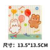 Back to school 10pcs Cute Bear Rabbit Snack Ziplock Bag Biscuits Candy Small Packaging Bag 13.5*13.5cm Party Hand-made Snack Packaging Bags