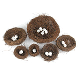 8-20cm Nature Rattan Bird Nest Easter Egg Decoration Prop Artificial Nest for Easter Party Home Garden Decoration DIY Craft