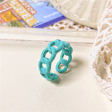 Cifeeo Korean Style Blue Purple Rings for Women Punk Trendy Vintage Heart Ring Small Daisy Flower Rings Party Couple Rings