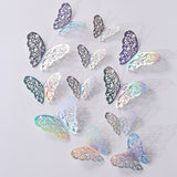 Back to school 12Pcs Laser Butterfly Cake Topper Cakes Decoration Simulation Butterfly Wedding Crafts Party Decoration DIY Home Wall Stickers