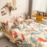 Cifeeo Florals Printed Fresh Bedding Set 100% Cotton High Quality Skin Friendly Duvet Cover with Sheets Home Comfortable Bedding Sets