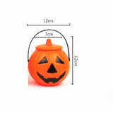 Cifeeo Halloween Decorative Plastic Handle Trick Pumpkin Light Candy Children's Performance Props With Pumpkin Barrel Pumpkin Bucket