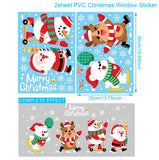 Christmas Gift Christmas Window Stickers Santa Claus Elk Merry Christmas Decoration For Home Xmas 2022 Navidad Kerst Gift Happy New Year