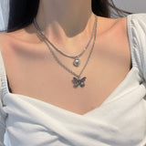Cifeeo Kpop Heart Chain Choker Necklace For Women collar Goth Necklaces Aesthetic Jewellery Christmas Party Girl halloween New Chocker