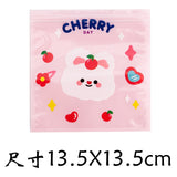 Back to school 10pcs Cute Bear Rabbit Snack Ziplock Bag Biscuits Candy Small Packaging Bag 13.5*13.5cm Party Hand-made Snack Packaging Bags