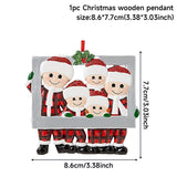 2022 Christmas Decor for Home DIY Family Santa Claus Chirstmas Tree Hanging Ornaments Pendant Happy New Year Gift Navidad 2023