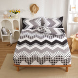 Cifeeo Cute Animals Printed Fitted Sheet Mattress Cover with All-Around Elastic Rubber Band Washed Cotton Bedsheet Bed Linenseo