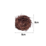 8-20cm Nature Rattan Bird Nest Easter Egg Decoration Prop Artificial Nest for Easter Party Home Garden Decoration DIY Craft