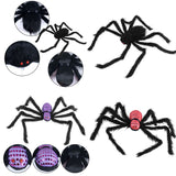 Cifeeo   1Pcs 30Cm/75Cm Halloween Giant Spider Scary Red Eyes Animal Bar Haunted House Garden Home Halloween Horror Decoration