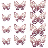 Back to school 12Pcs/Set 3D Hollow Butterfly Wall Sticker Cake Decor Toppers Wedding Decoration Living Room Home Decor Butterflies Stickers