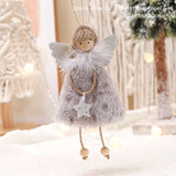 Cifeeo New Year 2023 Gifts Crown Veil Girl Dolls Angel Doll Navidad Xmas Tree Ornaments Christmas Decorations for Home Noel Natal