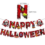 Cifeeo  Halloween Decoration Kawaii Anime Figure Bloody Skull Latex Balloon Set Halloween Party Decoration Supplies Toy Gift