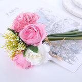 Graduation Gift  Carnation Simulation Korean Hand Holding Small Bouquet Silk Rose Fake Artifical Flower Home Living Room Table Wedding Decoration