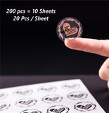 Back To School 200Pcs/Set Bronzing Transparent Sealing Stickers Love Heart Round Gold Silver Black Envelop Candy Bag Lables for Baking Gift DIY