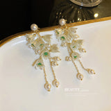 Back to school New Arrival Fashion Earrings Resin Trendy Water Drop Women Dangle Earrings Long Pendant Elegant Female Flower Jewelry
