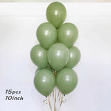 Cifeeo 15pcs Retro Olive Green Chrome Gold Latex Balloons Birthday Party Decor Baby Shower Air Ballon Wedding Celebration Supplies Glob