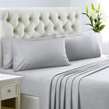 Cifeeo 4/6 Pieces Luxury Bedding Sheet Set Egyptian Cotton 1000TC Fitted Sheet Flat Sheet Pillowcase - Wrinkle, Stain, Fade Resistant