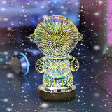 Cifeeo  Special Birthday Gift 3D Fireworks Astronaut Glass Table Lamp Colorful Atmosphere Night Light Cute Romantic Bedroom Decor