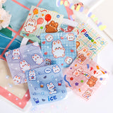 Back to school 10pcs Cute Bear Rabbit Snack Ziplock Bag Biscuits Candy Small Packaging Bag 13.5*13.5cm Party Hand-made Snack Packaging Bags