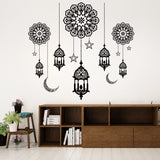 Cifeeo  Ramadan Decorations Wall Art Decor 3D Eid Moon Star Wall Stickers Mubarak Decorative Stickers Kareem Decals Islamic Muslim