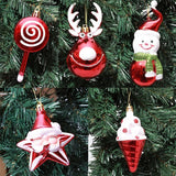Cifeeo Decoration New Year Electroplated Lollipop Elk Snowman Christmas Tree Ornament Christmas Decorations for Home Navidad 2023