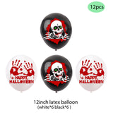 Cifeeo  Halloween Decoration Kawaii Anime Figure Bloody Skull Latex Balloon Set Halloween Party Decoration Supplies Toy Gift