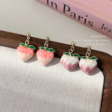 Cifeeo New Arrival Stud Earrings Fashion Plant Metal Women Trendy Peach Pink Earrings Tea Style Sweet Simple Jewelry