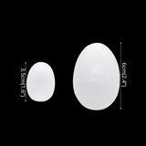 50pcs Easter Decor White Foam Eggs Easter Party Supplies Kids Favors Gifts Toy DIY Craft Hanging Easter Decorations For Home