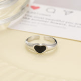 Cifeeo 2023 New Rings Individuality Baroque Vintage Hit Colour Love Heart Metal Gothic Rings For Women Girls Party Jewelry Accessories