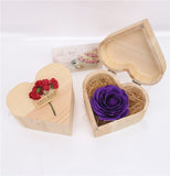 Wooden Box Luminous Rose Soap Flower Love Gift Box Birthday Valentine's Day Gift Giveaway Aromatherapy Artificial Flowers