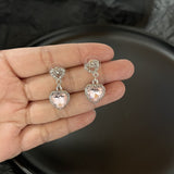 Cifeeo Punk Cross Hoop Earrings For Women Fashion Gothic Diamante Flower Portrait Head Earring Crystal Dangle Earrings Cute Party Gift