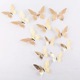 Back to school 12pcs Cake Decorations 3D Hollow Butterflies Happy Birthday Cake Toppers for Birthday Cake Dessert Baby Shower Decor Butterfly