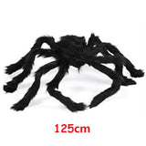 Cifeeo   30Cm/90Cm/125Cm Horror Giant Black Plush Spider Halloween Party Decoration Props Haunted House Prop Indoor Outdoor Giant Decor