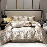 Cifeeo Mulberry Silk Bedding Set Luxury Duvet Cover Bed Sheet Pillowcase Silky Soft Queen King Ru Eu Double Size Fitted Sheet Bed Linen