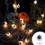 Cifeeo  Halloween 2023 New Halloween Pumpkin Ghost Skull Eyeball Festival Party Decorative Lights LED Halloween Ghost Festival String Lights