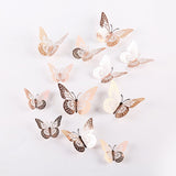 Back to school 12pcs Cake Decorations 3D Hollow Butterflies Happy Birthday Cake Toppers for Birthday Cake Dessert Baby Shower Decor Butterfly