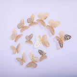 Back to school 12pcs Cake Decorations 3D Hollow Butterflies Happy Birthday Cake Toppers for Birthday Cake Dessert Baby Shower Decor Butterfly