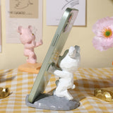 Cifeeo  Kawaii Bear Sculpture Mobile Phone Stand Room Home Accessories Cute Bear Desk Accessories Creative Mobile Phone Accessories