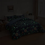 Cifeeo England America Cosmos Pattern Fluorescence Bedding Set King Queen Luminous Duvet Cover Set Dream Single Double Bed Quilt Covers