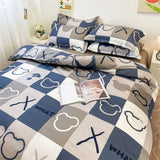 Cifeeo White Black Cow Leopard Printed Bed Cover Set Kids Duvet Cover Adult Boys Girls Bed Linen Bedsheet and Pillowcase Bedding Sets