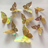 Back To School 12pcs Suncatcher Sticker 3D Effect Crystal Butterflies Wall Sticker Beautiful Butterfly for Kids Room Wall Decal Home Decoration