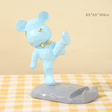 Cifeeo  Kawaii Bear Sculpture Mobile Phone Stand Room Home Accessories Cute Bear Desk Accessories Creative Mobile Phone Accessories