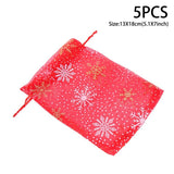 Christmas Gift 5Pcs Christmas Gift Cartoon Bag Gift Box Candy Biscuit Bag Decoration Christmas Party Gift Bag Children Birthday Party