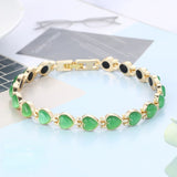 Cifeeo  Natural Exquisite Opal Cat's Eye Stone Gold Plated Magnetic Bracelet Women Health Care Weight Loss Anti-Fatigue Jewelry